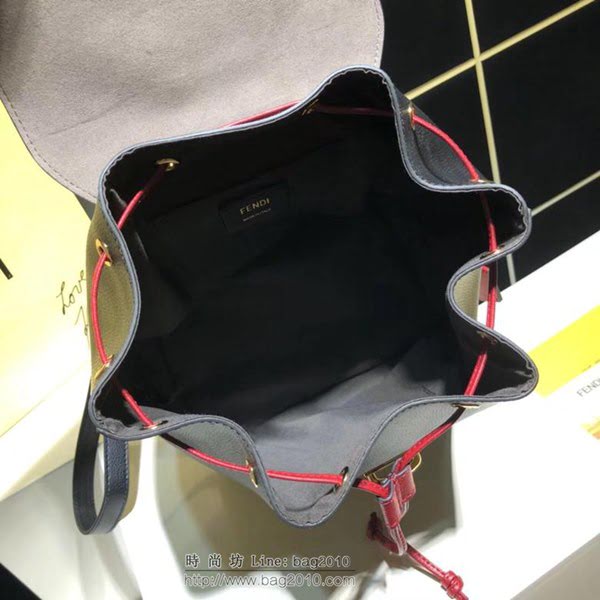 FENDI女包 BACKPACK新款 女士雙肩包 經典FF凸紋印花標誌 芬迪女背包  fdz2049